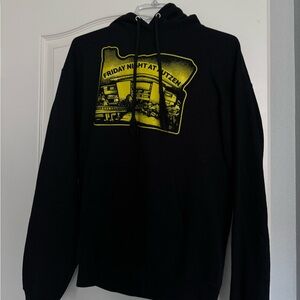 University of Oregon Black Yellow Autzen Stadium Graphic Hoodie